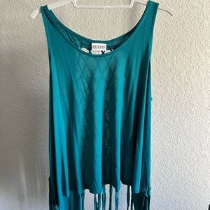 Shyanne Blue Tie Tank Top